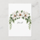 Elegante Witte Magnolia Wedding Pine Tree Lijst Informatiekaartje (Achterkant)