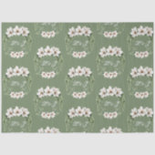 Elegante Witte Magnolia Winter Wedding Pine Tree Tissuepapier (Voorkant)