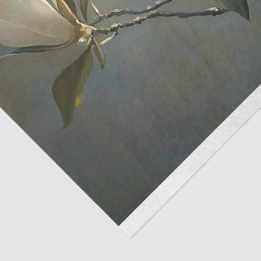 Elegante witte magnolia's decoupage tissuepapier (Detail)