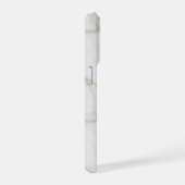 Elegante witte marmer & gouden aders iPhone 16 Pro Hoesje (Rechterkant)