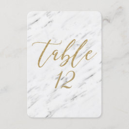 Elegante witte marmeren & gouden huwelijks tafelnu kaart
