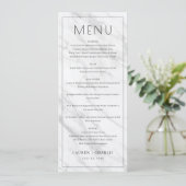 Elegante witte marmeren menu (Staand voorkant)