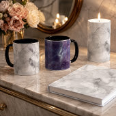 Elegante witte marmeren patroon mok
