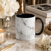 Elegante witte marmeren patroon mok