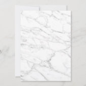 Elegante witte marmeren steen bruiloft uitnodiging (Achterkant)