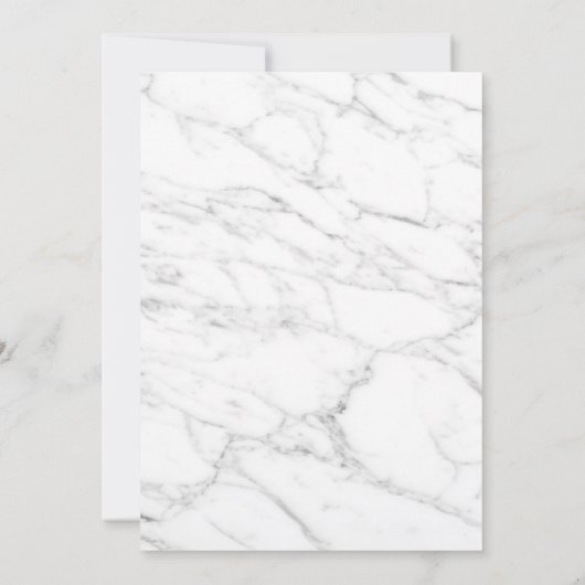 Elegante witte marmeren steen bruiloft uitnodiging (Achterkant)