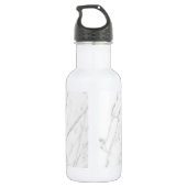Elegante witte marmeren stenen waterfles cadeau (Achterkant)
