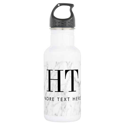 Elegante witte marmeren stenen waterfles cadeau (Voorkant)