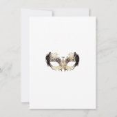 Elegante witte masquerade Sweet Sixteen verjaardag Kaart (Achterkant)