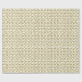 Elegante witte & Metallic gouden bloemdamast 5 Cadeaupapier (Vlak)