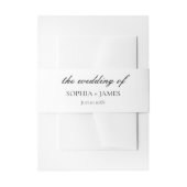 Elegante witte minimalistische bruiloft uitnodigingen wikkel (Voorkant Voorbeeld)