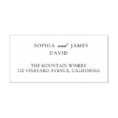 Elegante witte minimalistische bruiloft  zelfinktende stempel (Design)