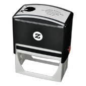 Elegante Witte Minimalistische Eenhoorn Paarden Zelfinktende Stempel (Product)