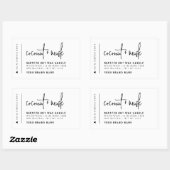 Elegante witte minimalistische kaars product label (Vel)