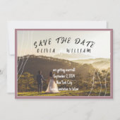Elegante witte minimalistische lijnen save the dat save the date (Voorkant)