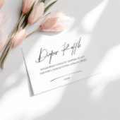 Elegante witte minimalistische luierkrabbel informatiekaartje