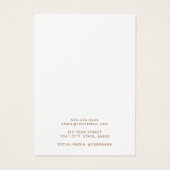 Elegante witte minimalistische oorenkaart visitekaartje (Achterkant)