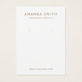 Elegante witte minimalistische oorenkaart visitekaartje (Voorkant)