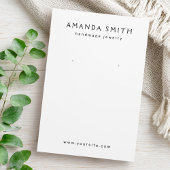 Elegante witte minimalistische oorenkaart visitekaartje