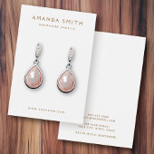 Elegante witte minimalistische oorenkaart visitekaartje