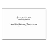Elegante witte minimalistische trouwaccommodatieka kaart (Achterkant)