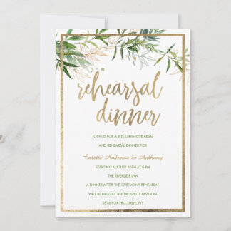 Elegante witte mintgroene gouden bladrijkdom Probe Kaart