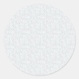Elegante witte monogram huwelijkssticker ronde sticker