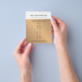 Elegante witte nep gouden schaar schoonheidssalon flyer (Hand)