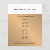 Elegante witte nep gouden schaar schoonheidssalon flyer (Voorkant)