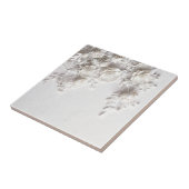 Elegante Witte Nepreliëfrozen Tegeltje (Zijkant)