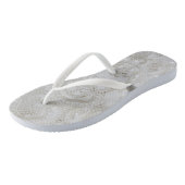 elegante witte neushoornparelkeelas teenslippers (Schuin)