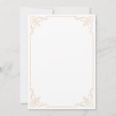 Elegante witte Nikah islamitische moslim bruiloft Kaart (Achterkant)