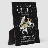 Elegante Witte Oosterse Lelien Viering Van Het Lev Fotoplaat (Zijkant)