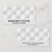 Elegante witte opvulling | Weefselpatroon Visitekaartje (Voorkant / Achterkant)