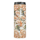 Elegante witte oranje boho waterverf bloemen thermosbeker (Achterkant)