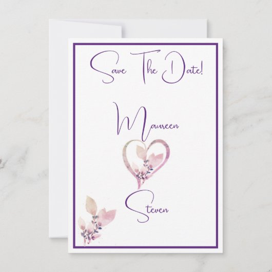 Elegante witte orchidee bewaar de datum bruiloft K Kaart (Achterkant)