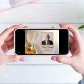 Elegante witte orchidee bloem levende begrafenisfe kaart