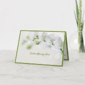 Elegante witte orchidee bloemen groene knoppen rom kaart (Voorkant)