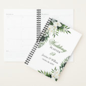 Elegante witte orchidee Bohemian bloemenbruiloft Planner (Display)
