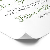 Elegante witte orchidee boho bruiloftsceremonie st poster (Hoek)