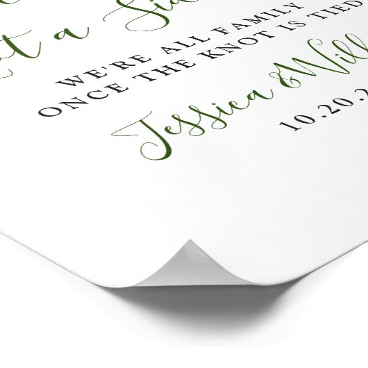 Elegante witte orchidee boho bruiloftsceremonie st poster (Hoek)