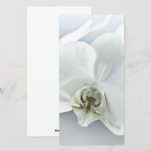 Elegante Witte Orchidee Botanische Kunst Feestdagenkaart (Voorkant / Achterkant)