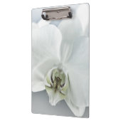 Elegante Witte Orchidee Botanische Kunst Klembord (Links)