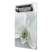 Elegante Witte Orchidee Botanische Kunst Mini Klembord (Angled2)
