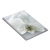 Elegante Witte Orchidee Botanische Kunst Notitieboek (Rechterzijde)