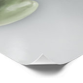 Elegante Witte Orchidee Botanische Kunst Perfect Poster (Hoek)