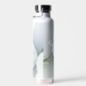 Elegante Witte Orchidee Botanische Kunst Waterfles (Rechts)