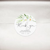 Elegante witte orchidee bruidsbegeleiding ronde sticker