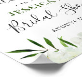 Elegante witte orchidee BRUIDSSCHONEREN Welkomstbo Poster (Hoek)