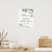 Elegante witte orchidee BRUIDSSUITE Welkomstbord Poster (Keuken)